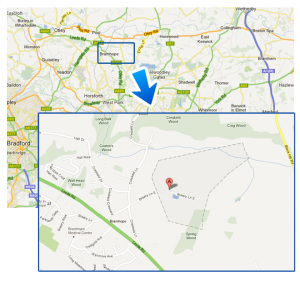 A Map Showing The Head Office Location of Physio Leeds